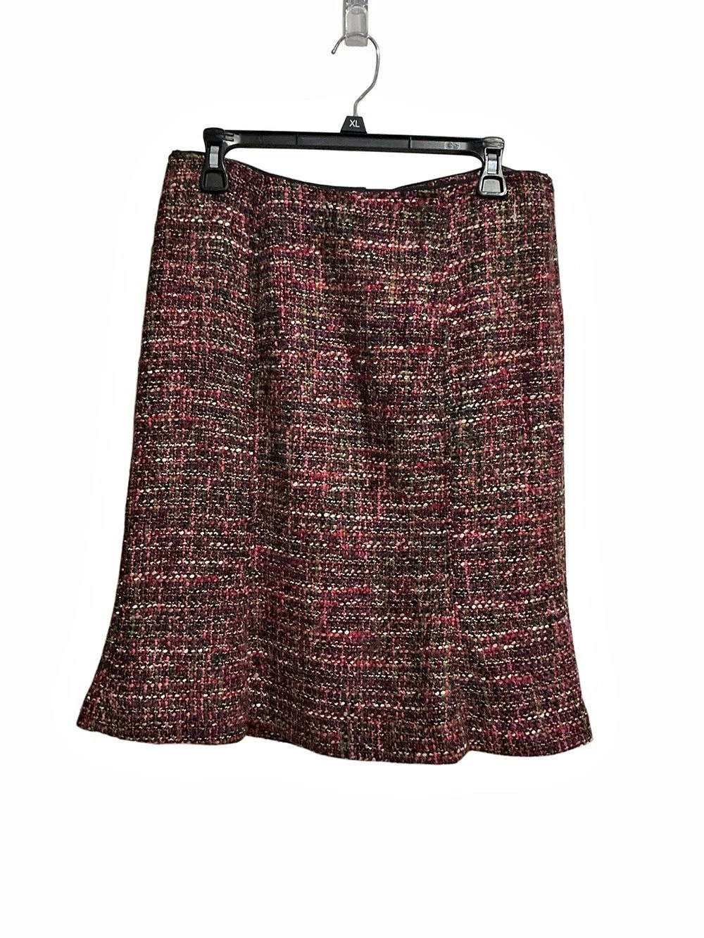 Talbots Petite Multicolor Tweed Knee Length Flare Hem Skirt size 8P